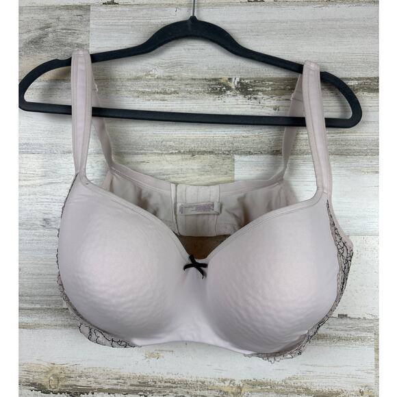 Cacique plus womens 40DDD gray lace smooth balconette bra underwire lined - Picture 1 of 6